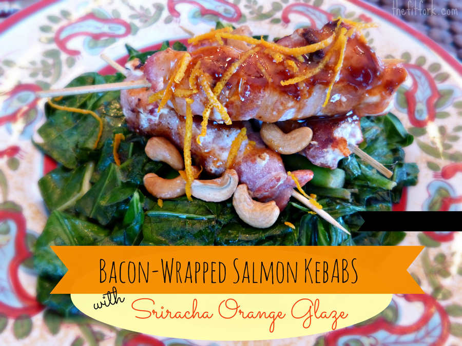 16. Bacon Wrapped Salmon Kebabs